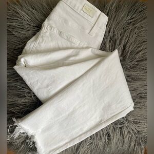 PAIGE White Cindy Crop Jeans